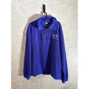Vintage San Francisco Embroidered‎ Logo Purple Quarter Zip Fleece Tourist Jacket